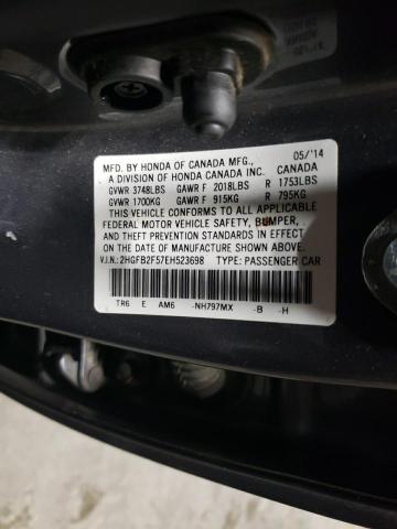 VIN 2HGFB2F57EH523698 2014 Honda Civic, LX no.13