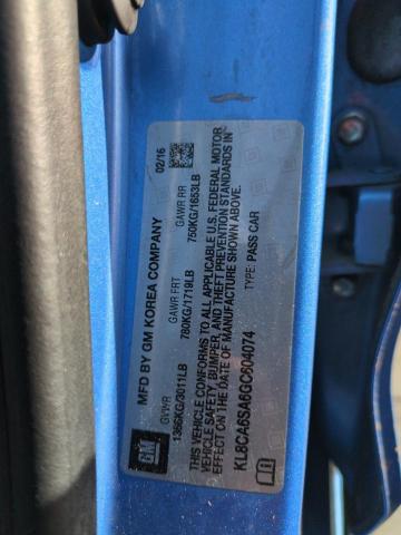 2016 CHEVROLET SPARK LS - KL8CA6SA6GC604074