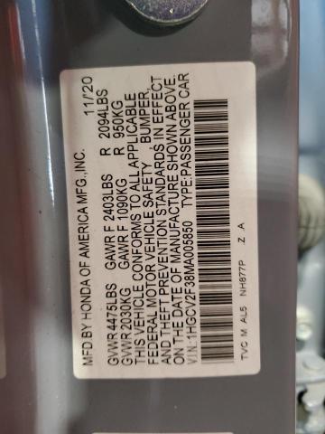 VIN 1HGCV2F38MA005850 2021 HONDA ACCORD no.12