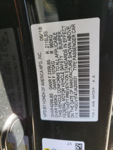 VIN 1HGCV1F47JA200031 2018 HONDA ACCORD no.12