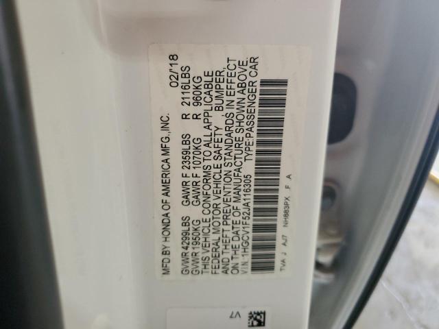 2018 HONDA ACCORD EXL - 1HGCV1F52JA116305