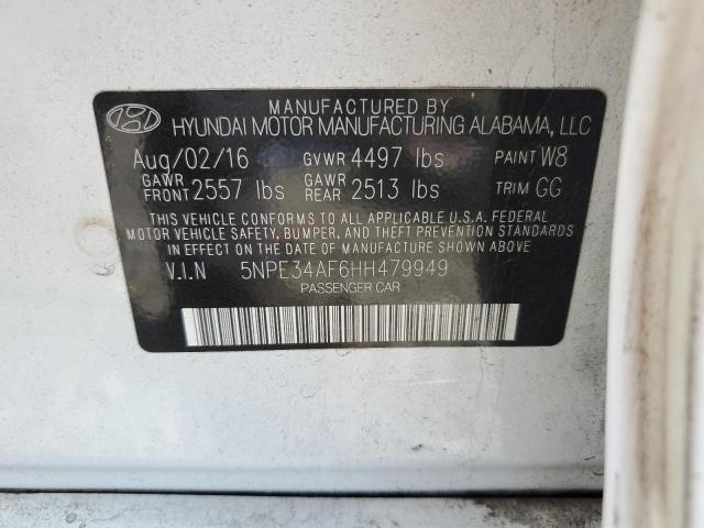 VIN 5NPE34AF6HH479949 2017 HYUNDAI SONATA no.12