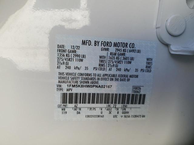 VIN 1FM5K8HW0PNA02167 2023 FORD EXPLORER no.13