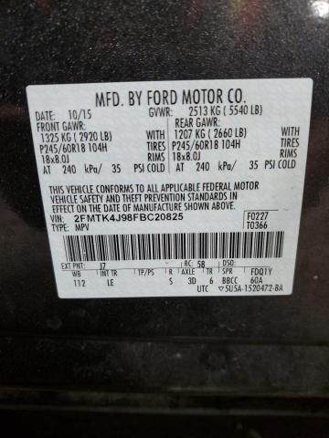 2015 FORD EDGE SEL - 2FMTK4J98FBC20825