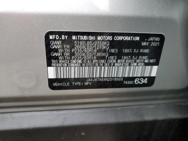2022 MITSUBISHI OUTLANDER - JA4J4TA8XNZ018503