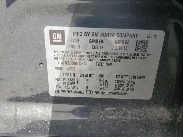 2017 BUICK ENCORE ESS - KL4CJCSB0HB045377
