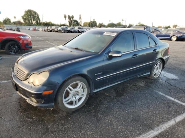 MERCEDES-BENZ C 32 AMG K 2002 blue sedan 4d gas WDBRF65J22F161748 photo #1