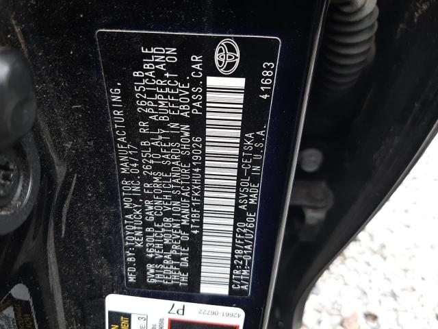 2017 TOYOTA CAMRY LE - 4T1BF1FKXHU419026
