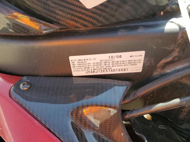 2007 YAMAHA YZFR6 L JYARJ12E57A015581