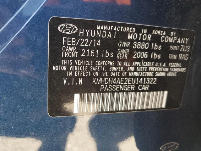 VIN KMHDH4AE2EU141322 2014 Hyundai Elantra, SE no.13