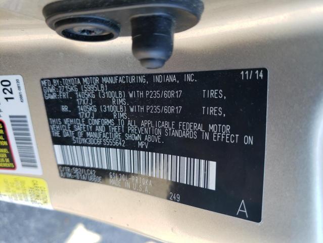 2015 TOYOTA SIENNA XLE - 5TDYK3DC6FS555642