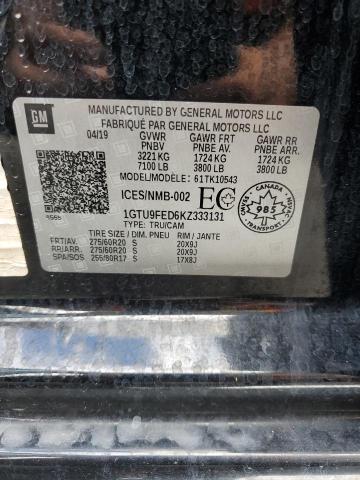 2019 GMC SIERRA K15 - 1GTU9FED6KZ333131
