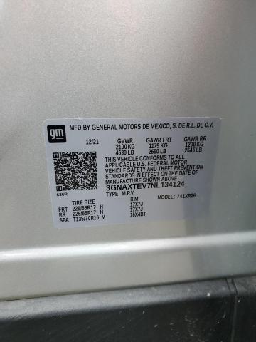 2022 CHEVROLET EQUINOX LT - 3GNAXTEV7NL134124