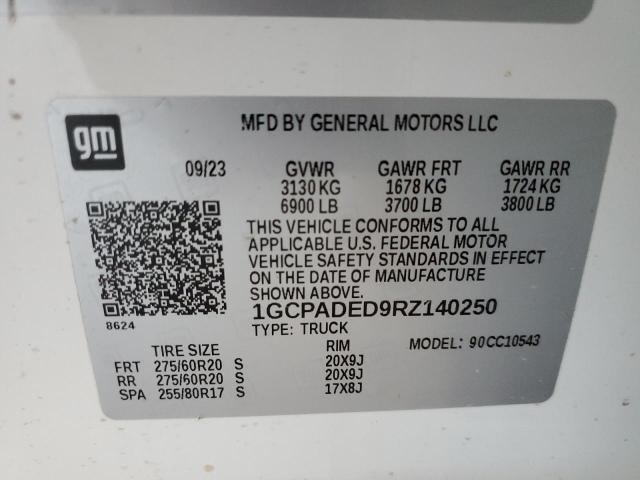 2024 CHEVROLET SILVERADO - 1GCPADED9RZ140250