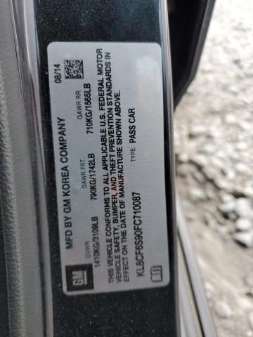 2015 CHEVROLET SPARK 2LT - KL8CF6S90FC710087