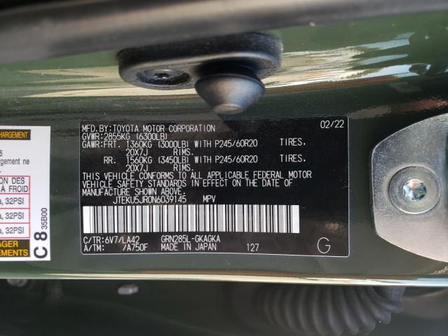 2022 TOYOTA 4RUNNER LI JTEKU5JR0N6039145