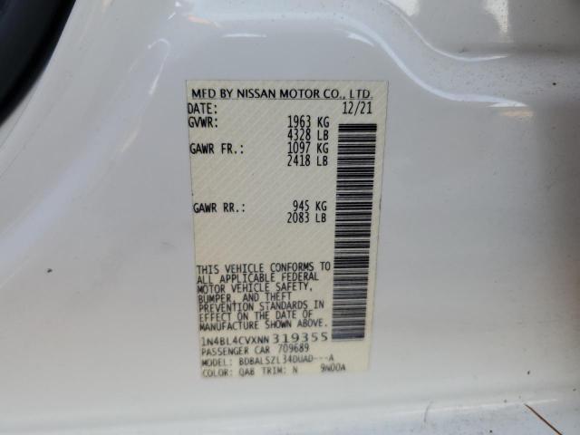 2022 NISSAN ALTIMA SR - 1N4BL4CVXNN319355
