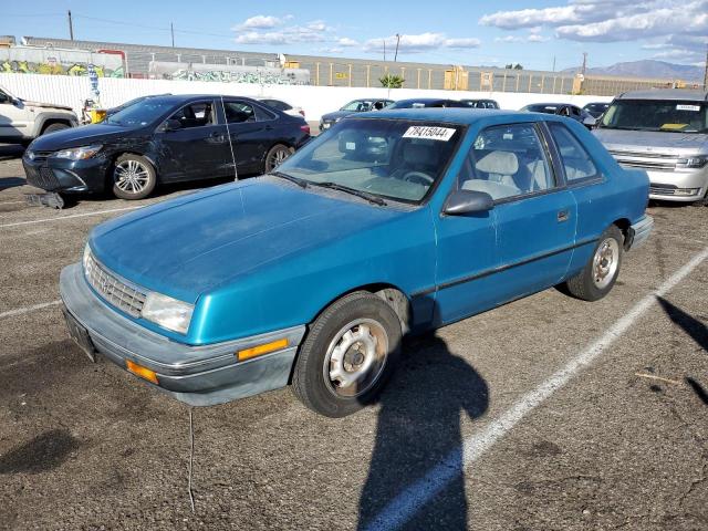 PLYMOUTH SUNDANCE A 1991 blue  gas 1P3XP24D6MN564571 photo #1