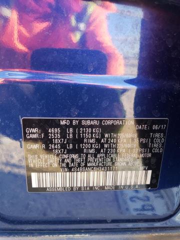 2017 SUBARU OUTBACK 2. - 4S4BSANC8H3431171