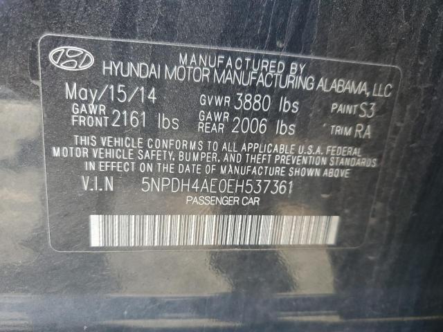 VIN 5NPDH4AE0EH537361 2014 Hyundai Elantra, SE no.12