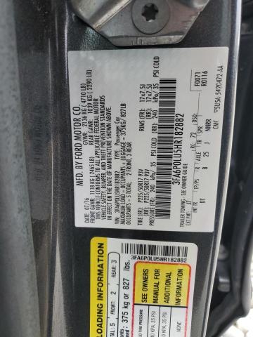 VIN 3FA6P0LU5HR182882 2017 Ford Fusion, Se Hybrid no.12