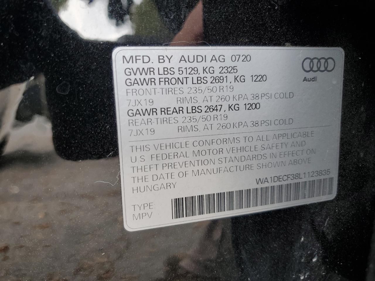 Lot #3020809698 2020 AUDI Q3 PREMIUM