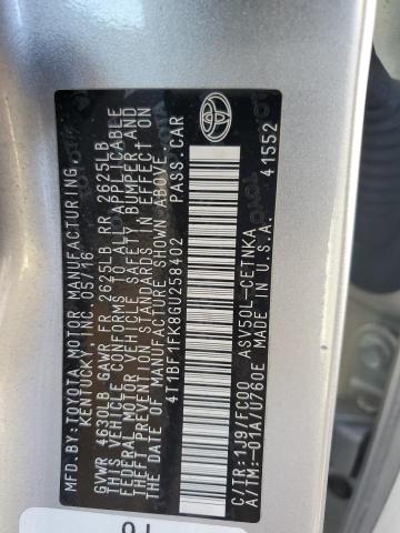 2016 TOYOTA CAMRY LE - 4T1BF1FK8GU258402