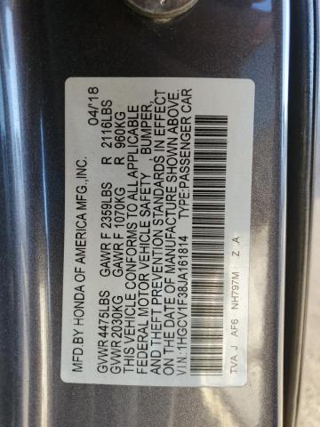2018 HONDA ACCORD SPO - 1HGCV1F38JA161814