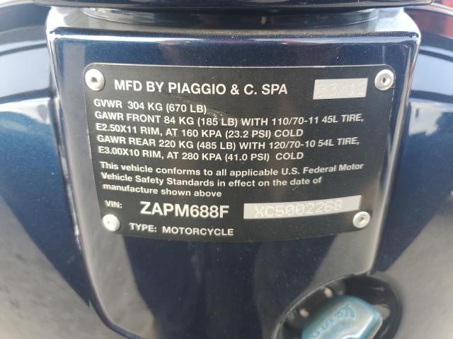 2012 VESPA LX 150IE ZAPM688FXC5002268