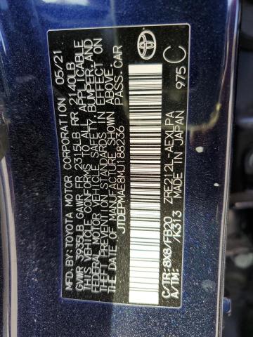 2021 TOYOTA COROLLA LE - JTDEPMAE8MJ188236