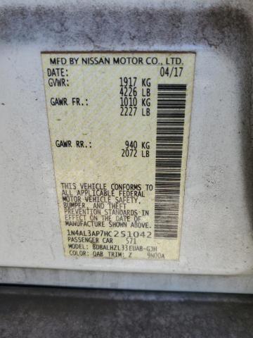 2017 NISSAN ALTIMA 2.5 - 1N4AL3AP7HC251042