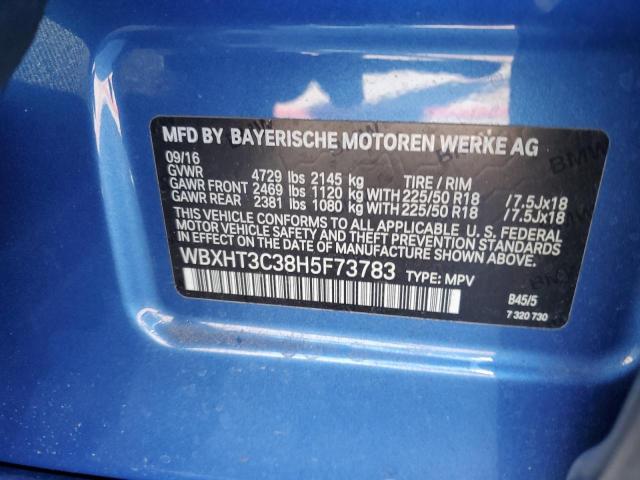 2017 BMW X1 XDRIVE2 - WBXHT3C38H5F73783