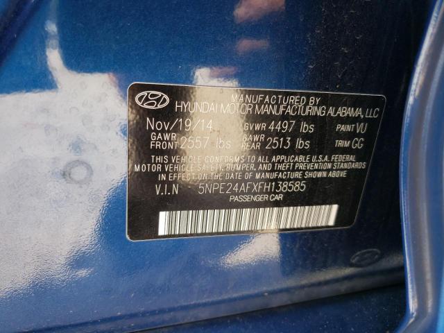 2015 HYUNDAI SONATA SE - 5NPE24AFXFH138585