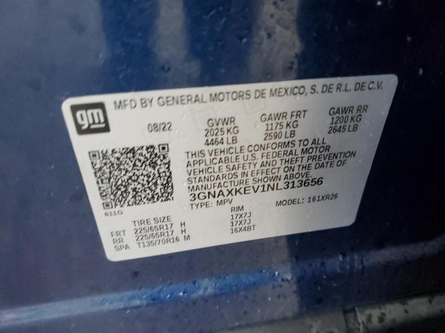 2022 CHEVROLET EQUINOX LT - 3GNAXKEV1NL313656