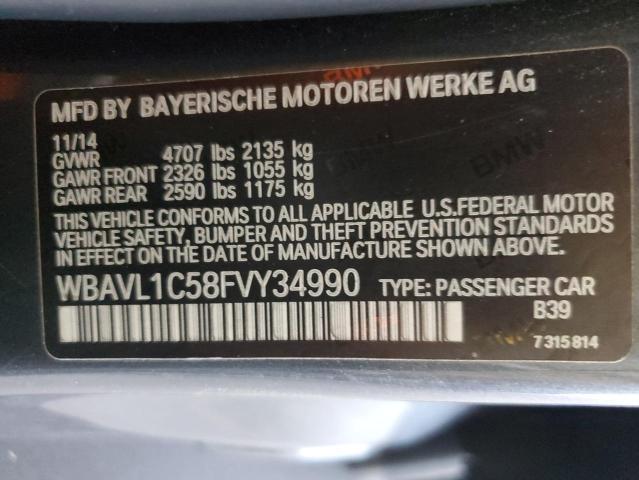 VIN WBAVL1C58FVY34990 2015 BMW X1, Xdrive28I no.12