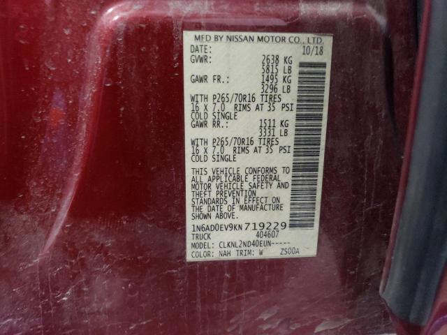 2019 NISSAN FRONTIER C 1N6AD0EV9KN719229