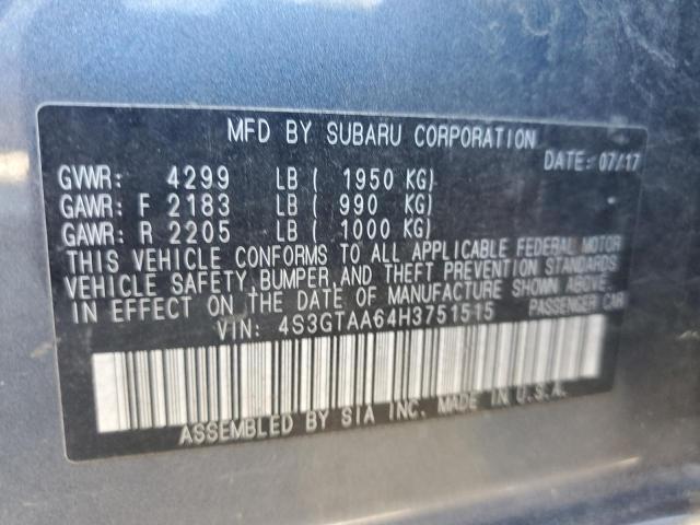 2017 SUBARU IMPREZA - 4S3GTAA64H3751515