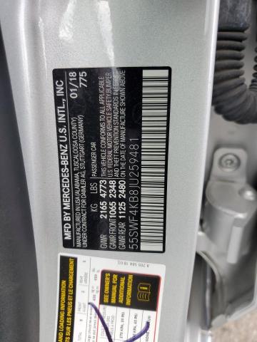 2018 MERCEDES-BENZ C 300 4MAT - 55SWF4KB8JU259481