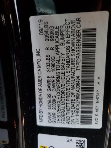 2019 HONDA ACCORD TOU - 1HGCV2F90KA036494