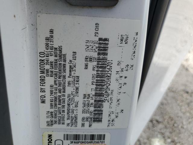 VIN 3FA6P0HD5HR256701 2017 Ford Fusion, SE no.12