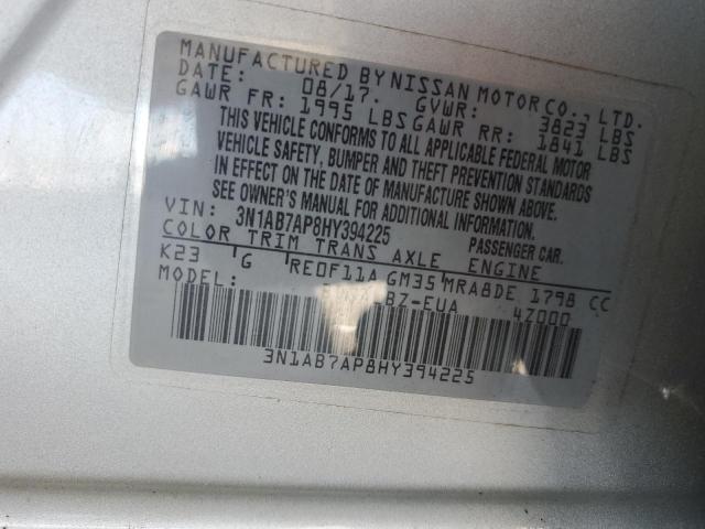 2017 NISSAN SENTRA S - 3N1AB7AP8HY394225