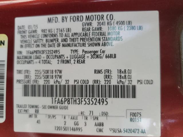 2015 FORD MUSTANG - 1FA6P8TH3F5352495