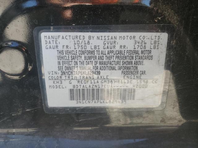 2019 NISSAN VERSA S - 3N1CN7AP6KL829439