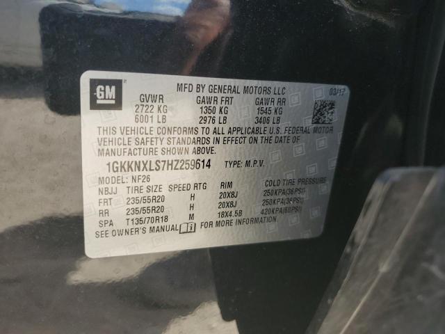 VIN 1GKKNXLS7HZ259614 2017 GMC Acadia, Denali no.14