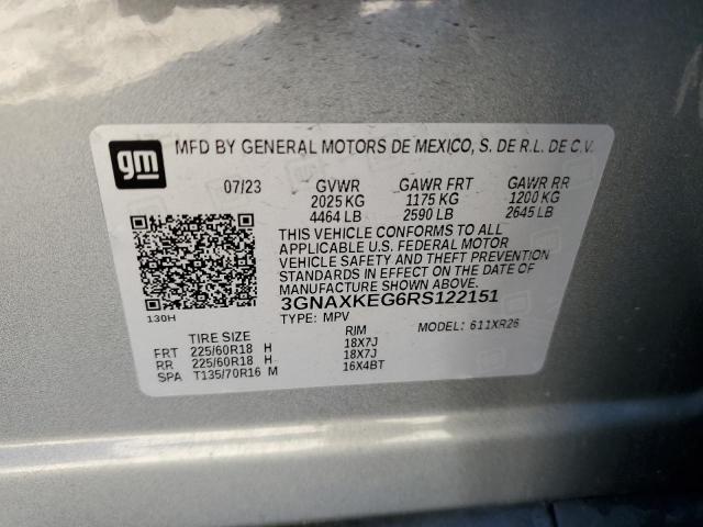 2024 CHEVROLET EQUINOX LT - 3GNAXKEG6RS122151