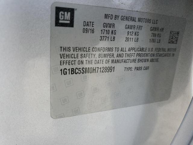 2017 CHEVROLET CRUZE LS - 1G1BC5SM0H7128991
