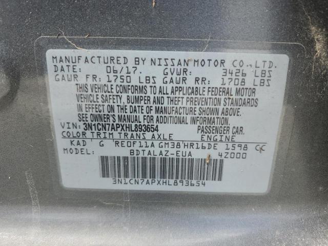 2017 NISSAN VERSA S - 3N1CN7APXHL893654