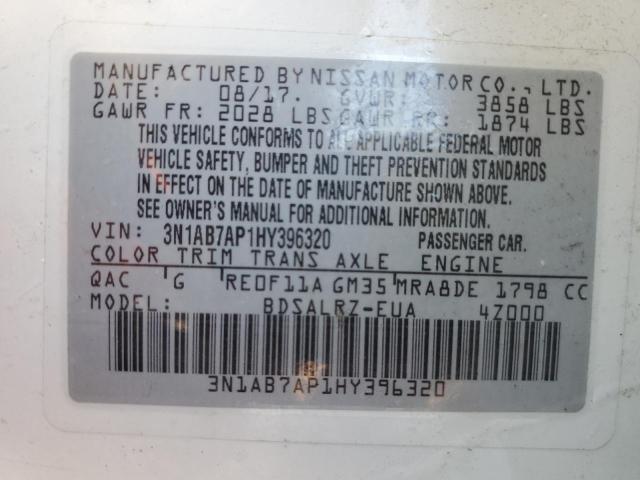 2017 NISSAN SENTRA S - 3N1AB7AP1HY396320