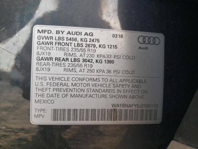 2018 AUDI 100 E WA1BNAFY5J2155110