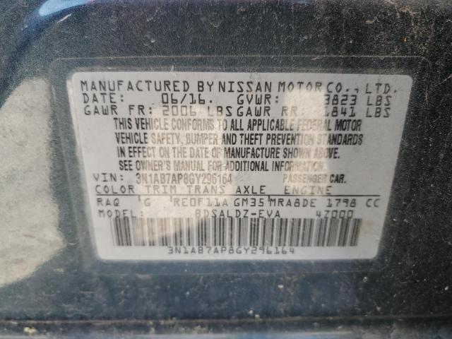 VIN 3N1AB7AP8GY296164 2016 Nissan Sentra, S no.12